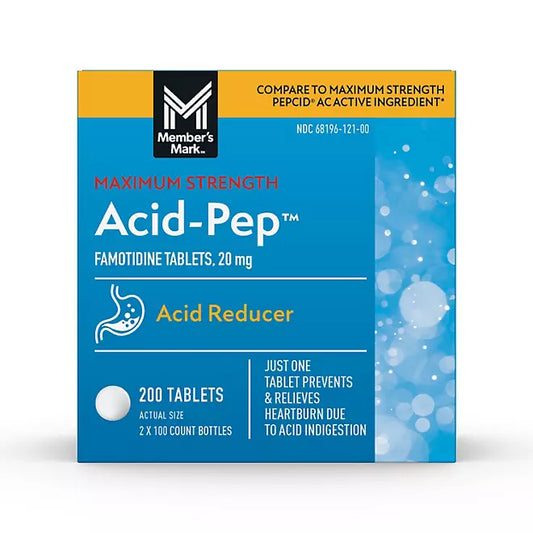 Member’s Mark Acid-Pep Acid Reducer Tablets, 20 mg Famotidine, 100 ct