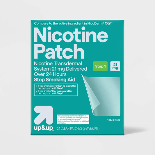 Nicotine Stop Smoking Aid Clear Patches Clear Step 1 - up&up