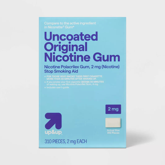 Nicotine 2mg Gum Stop Smoking Aid - Original Flavor - 310ct- up&up