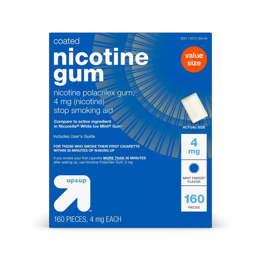 Nicotine 4mg Gum Stop Smoking Aid - Mint Freeze - up&up