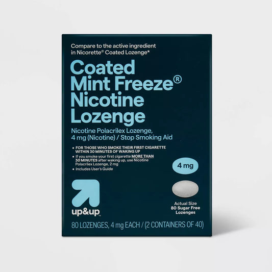 Nicotine 4mg Mini Coated Lozenge Mint - 80ct - up&up