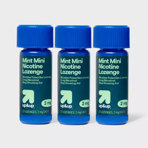 Nicotine 2mg Mini Lozenge Stop Smoking Aid - Mint - up&up