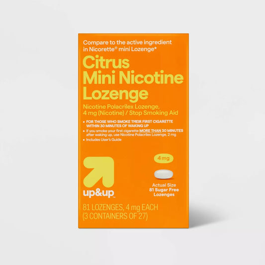 Nicotine 4mg Mini Lozenge - Citrus - 81ct - up&up