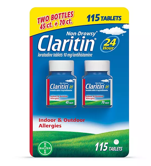 Claritin 24 Hour Non-Drowsy Allergy Medicine Tablets 115 ct