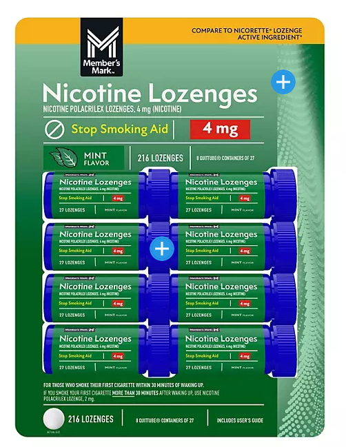 Member's Mark Nicotine Lozenge Mint Flavor, 27 ct., 8pk.